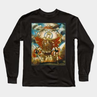 Our Lady of Mt Carmel Virgin Mary St Michael & St Gabriel Scapular Long Sleeve T-Shirt